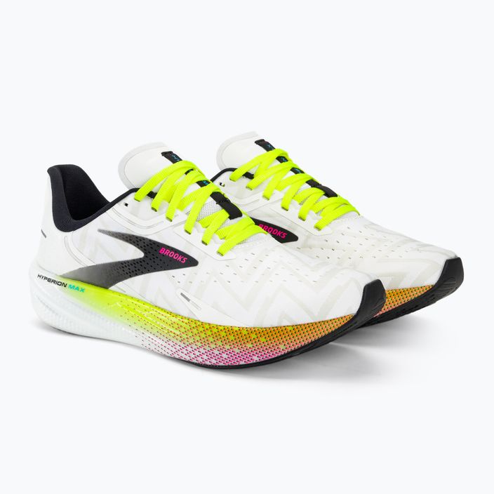 Brooks Hyperion Max ανδρικά αθλητικά παπούτσια για τρέξιμο λευκό/μαύρο/nightlife 4