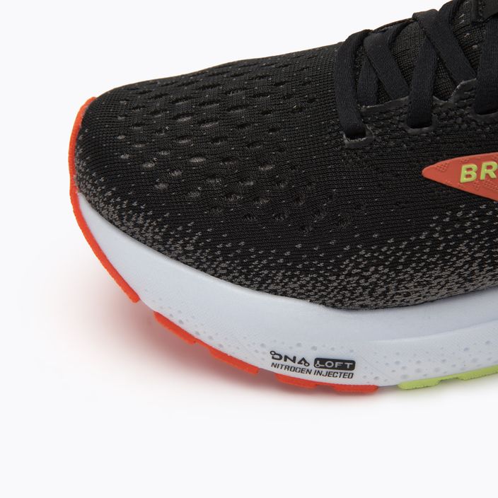 Brooks Ghost 16 ανδρικά αθλητικά παπούτσια για τρέξιμο μαύρο/ κόκκινο/πράσινο 7