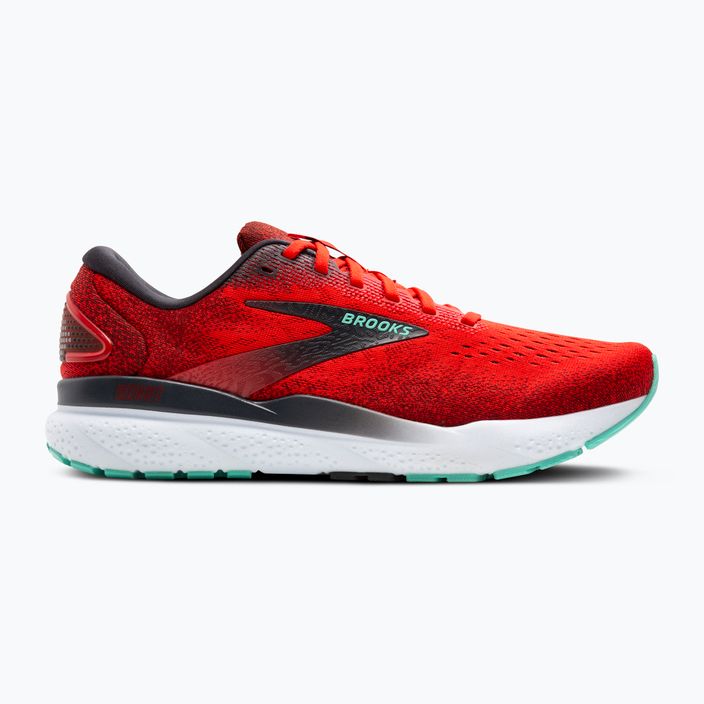 Brooks Ghost 16 ανδρικά αθλητικά παπούτσια για τρέξιμο φλογερό κόκκινο/εβένινο/cockatoo 2