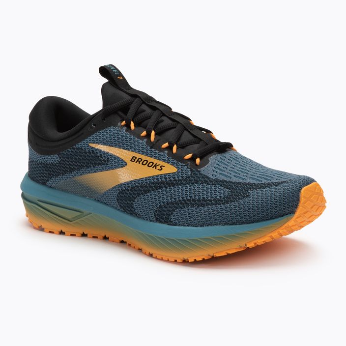 Brooks Revel 7 ανδρικά παπούτσια για τρέξιμο μπλε/μαύρο/πορτοκαλί pop