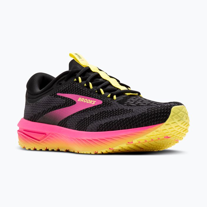 Brooks Revel 7 γυναικεία παπούτσια τρεξίματος μαύρο/ροζ/λεμονί τόνικ