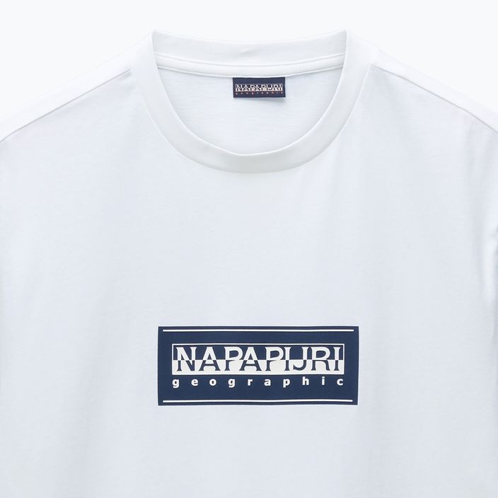 Ανδρικό μπλουζάκι Napapijri S-Box Logo white heron 6