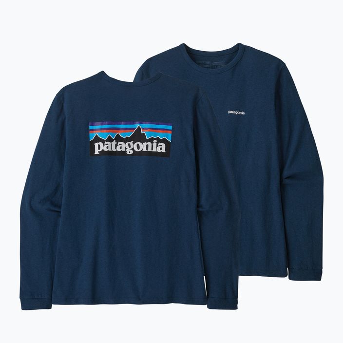 Γυναικείο μπλουζάκι για πεζοπορία Patagonia P-6 Logo Responsibili-Tee LS tidepool blue 7