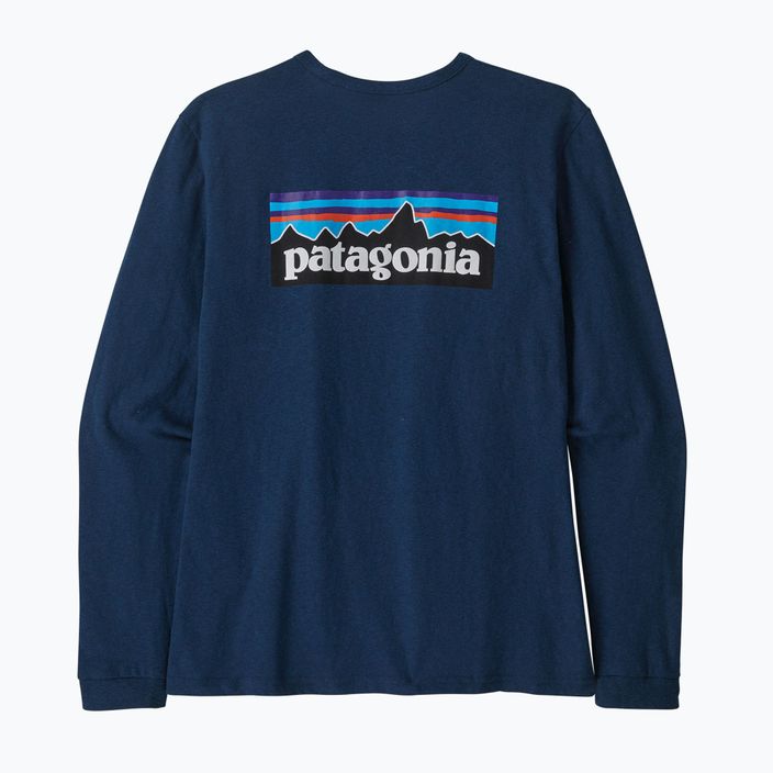 Γυναικείο μπλουζάκι για πεζοπορία Patagonia P-6 Logo Responsibili-Tee LS tidepool blue 9