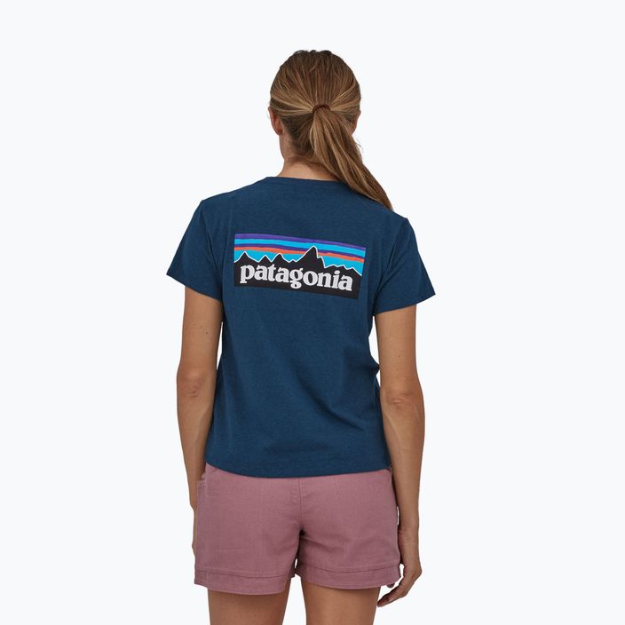 Γυναικείο trekking T-shirt Patagonia P-6 Logo Responsibili-Tee tidepool blue 2