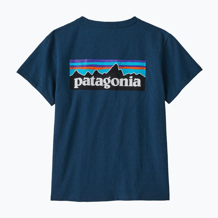 Γυναικείο trekking T-shirt Patagonia P-6 Logo Responsibili-Tee tidepool blue 9