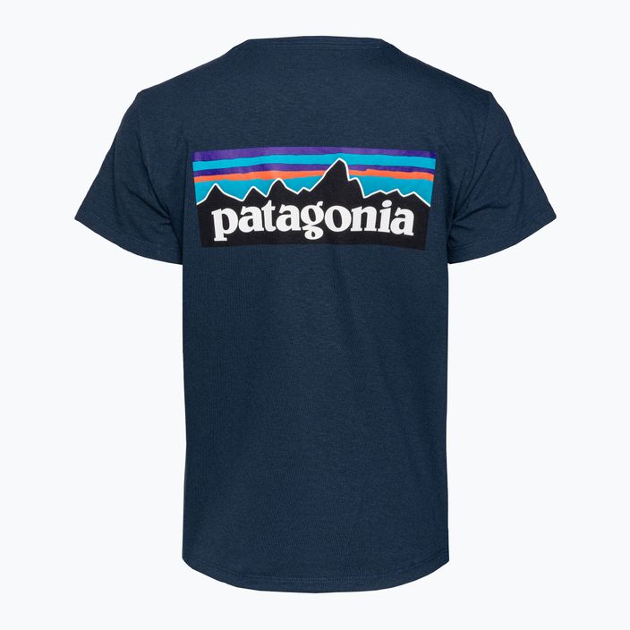 Γυναικείο trekking T-shirt Patagonia P-6 Logo Responsibili-Tee tidepool blue 4