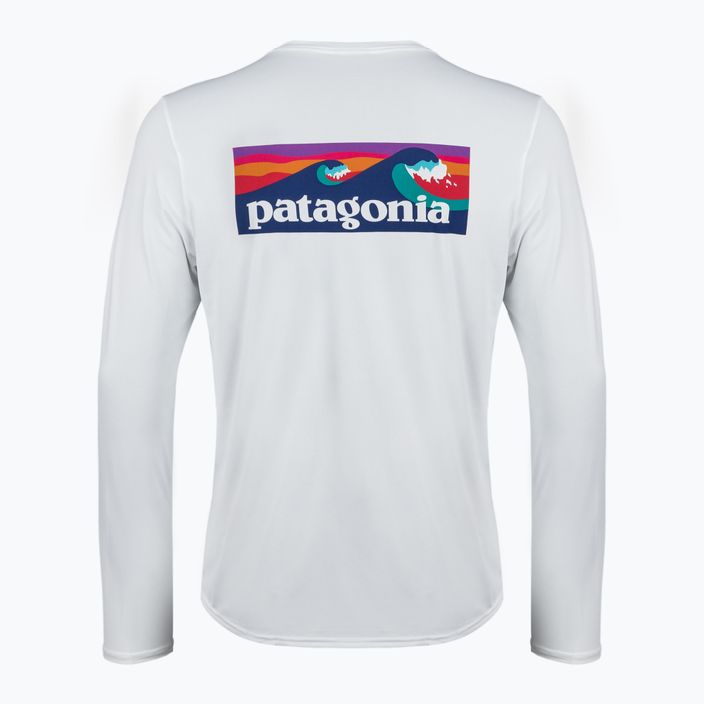 Ανδρικό Patagonia Cap Cool Daily Graphic Shirt-Waters LS boardshort logo/λευκό trekking longsleeve 4