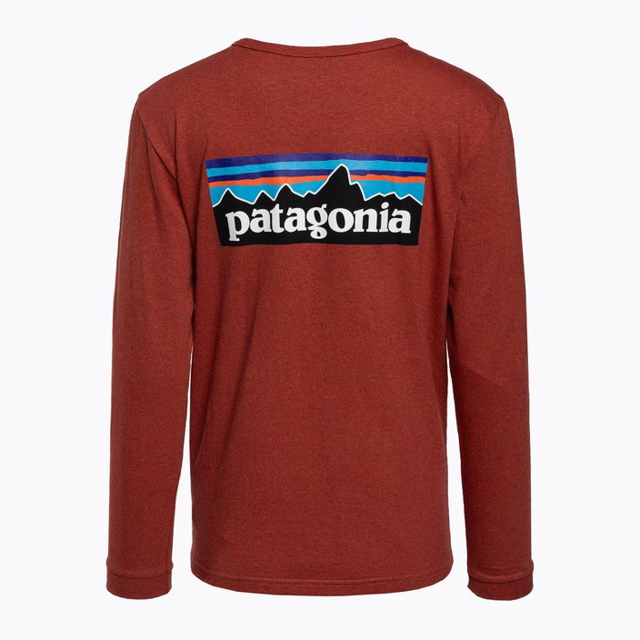 Γυναικείο trekking T-shirt Patagonia P-6 Logo Responsibili-Tee LS burl red 2