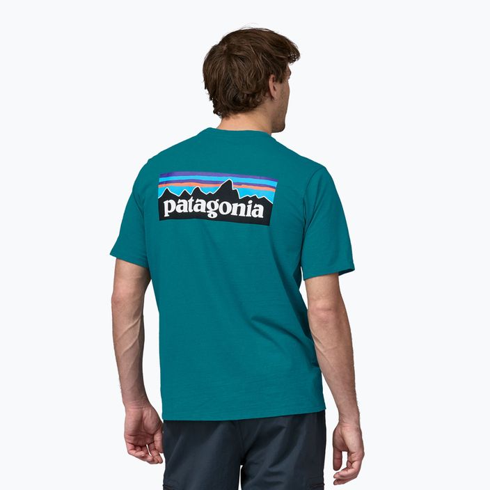 Ανδρικό Patagonia P-6 Logo Responsibili-Tee trekking πουκάμισο belay μπλε 2