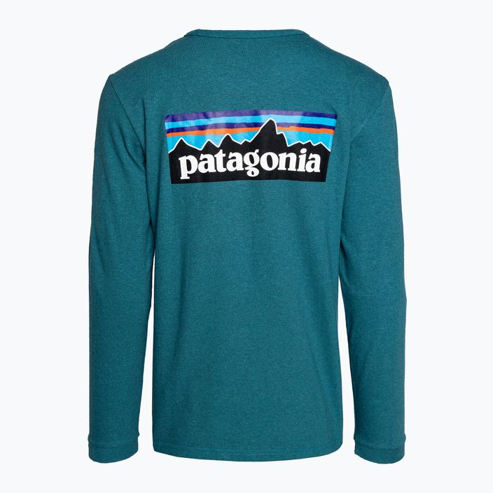 Γυναικείο μακρυμάνικο Trekking Patagonia P-6 Logo Responsibili-Tee belay μπλε 4