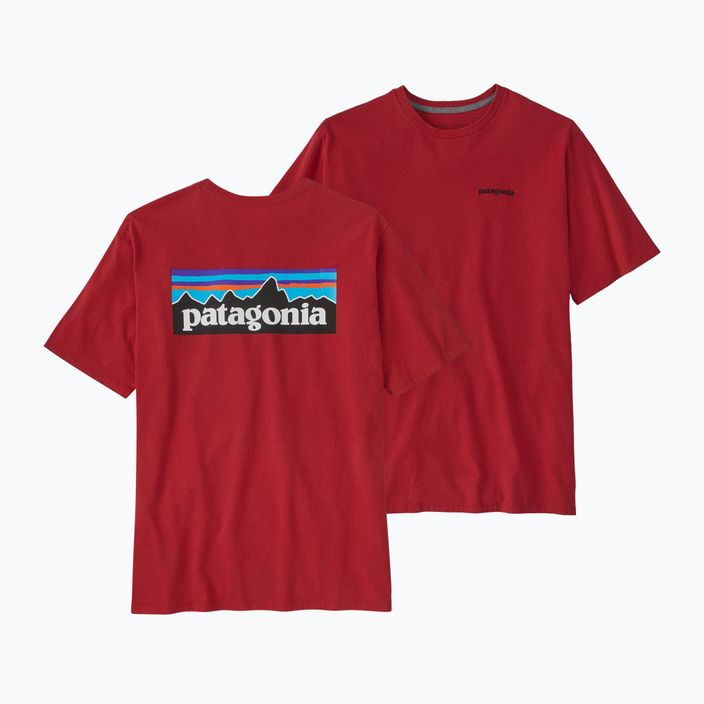 Ανδρικό t-shirt Trekking Patagonia P-6 Logo Responsibili-Tee κόκκινο 3