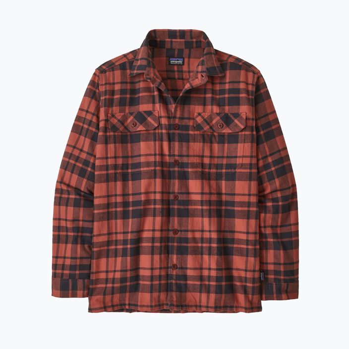 Ανδρικό πουκάμισο Patagonia Organic Cotton MW Fjord Flannel πουκάμισο ice caps/burl red 4