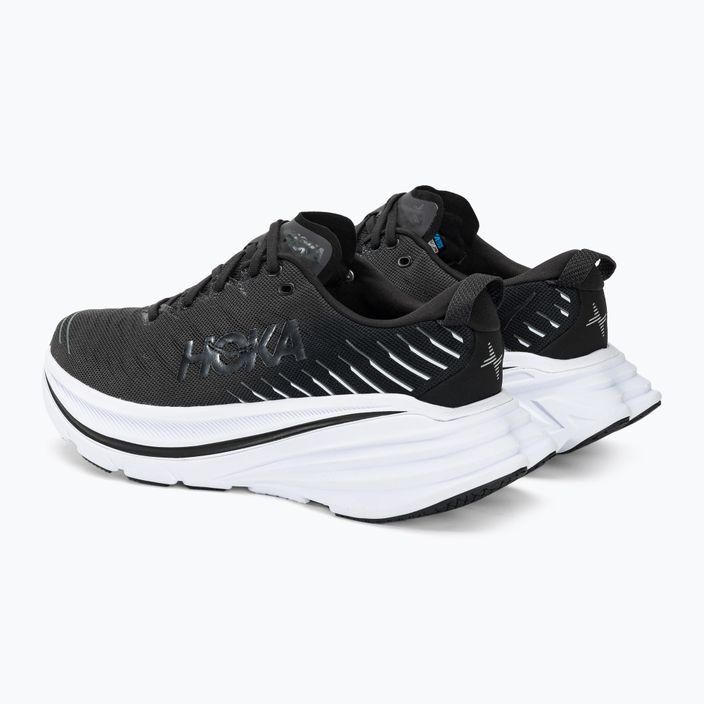 HOKA Bondi X μαύρο/λευκό ανδρικά παπούτσια για τρέξιμο 3