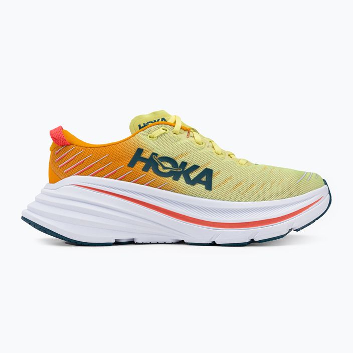 HOKA Bondi X ανδρικά παπούτσια για τρέξιμο λευκό και κίτρινο 1113512-WEPR 2