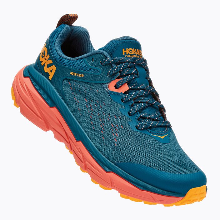 Γυναικεία παπούτσια για τρέξιμο HOKA Challenger ATR 6 GTX μπλε/κοραλί καμέλια 8