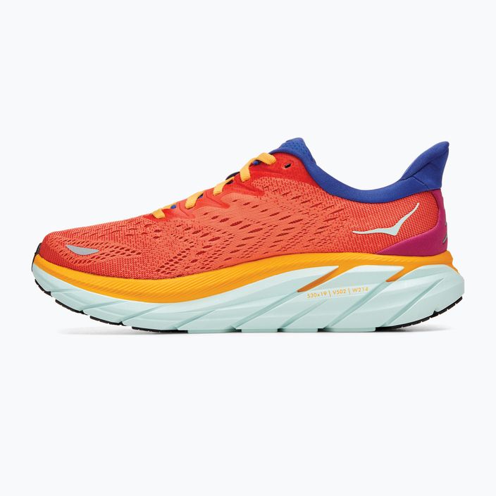 Γυναικεία παπούτσια για τρέξιμο HOKA Clifton 8 πορτοκαλί 1119394-FBLN 12