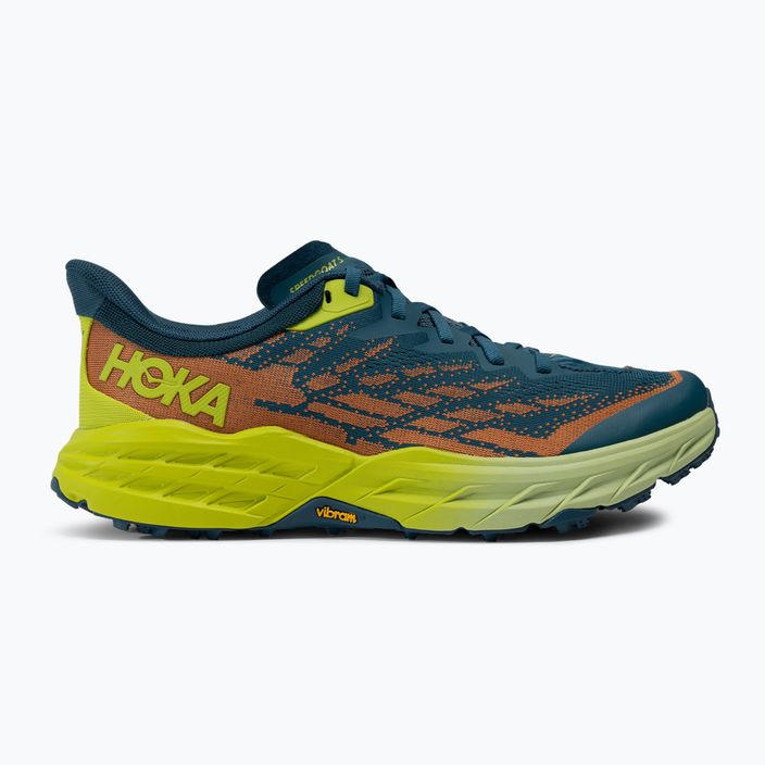 HOKA Speedgoat 5 ανδρικά παπούτσια για τρέξιμο μπλε-πράσινο 1123157-BCEP 2