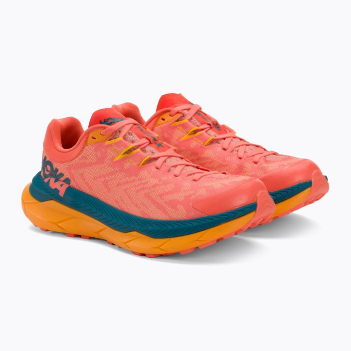 Γυναικεία παπούτσια για τρέξιμο HOKA Tecton X camellia/μπλε κοράλλι 4