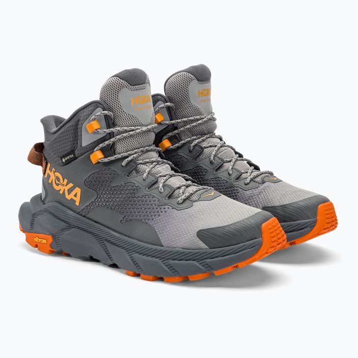 Ανδρικές μπότες πεζοπορίας HOKA Trail Code GTX castlerock/persimmon orange 4