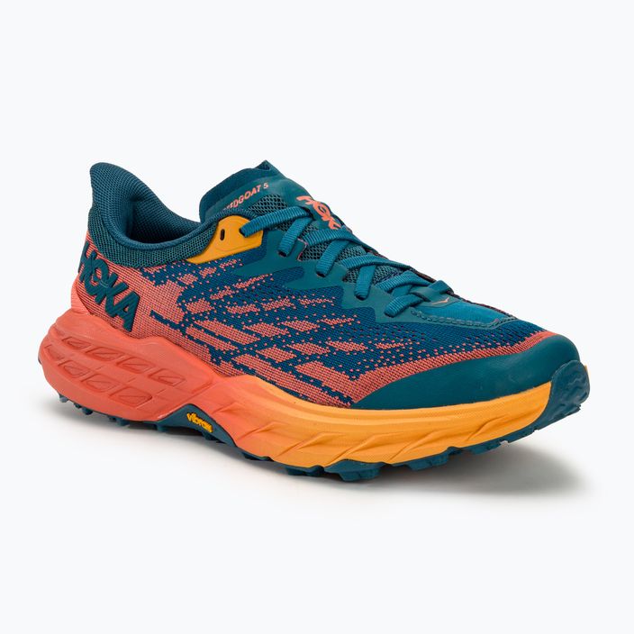 Γυναικεία παπούτσια για τρέξιμο HOKA Speedgoat 5 Wide μπλε κοράλλι/καμέλια