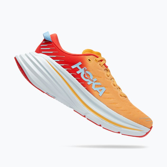 HOKA Bondi X fiesta/amber yellow ανδρικά παπούτσια για τρέξιμο 8