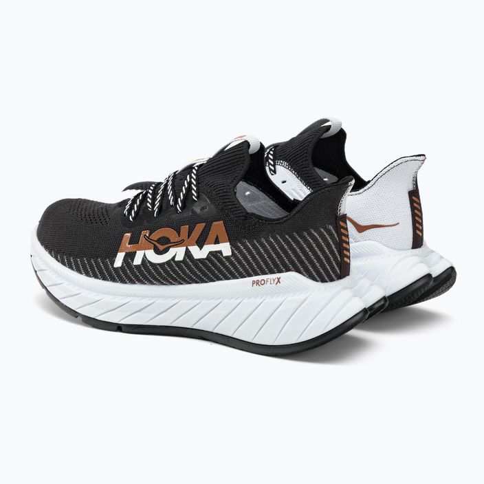 HOKA ανδρικά παπούτσια για τρέξιμο Carbon X 3 μαύρο και λευκό 1123192-BWHT 4