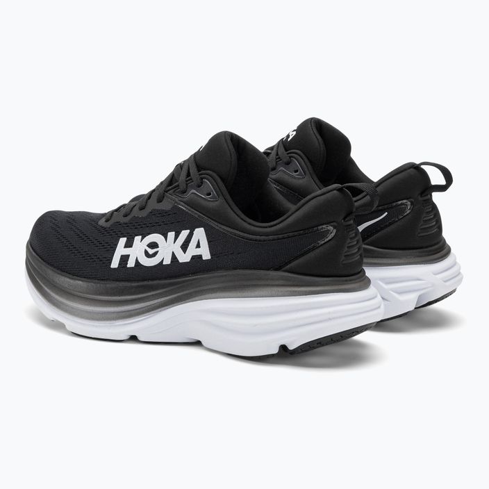 Ανδρικά παπούτσια τρεξίματος HOKA Bondi 8 μαύρο/λευκό 3