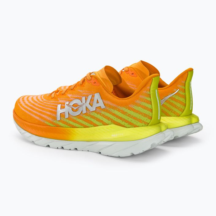 Ανδρικά αθλητικά παπούτσια τρεξίματος HOKA Mach 5 radiant κίτρινο πορτοκαλί 3