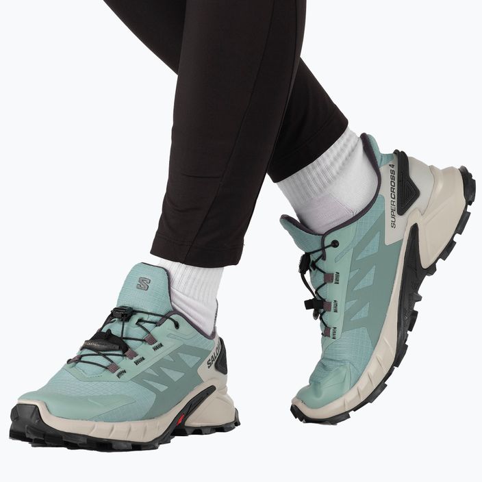 Salomon Supercross 4 γυναικεία παπούτσια για τρέξιμο πράσινο L41737300 9