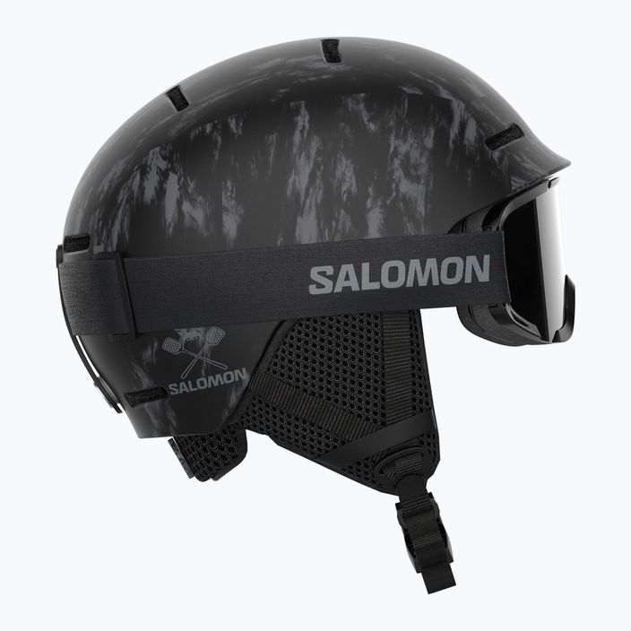 Παιδικό κράνος σκι Salomon Player Combo + Γυαλιά XV Jr black&tie/black silver 6