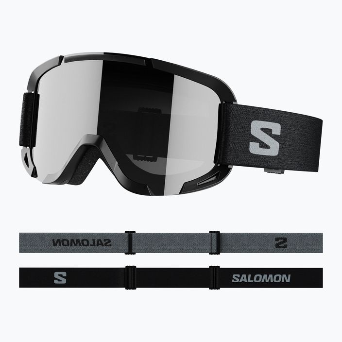 Παιδικό κράνος σκι Salomon Player Combo + Γυαλιά XV Jr black&tie/black silver 8