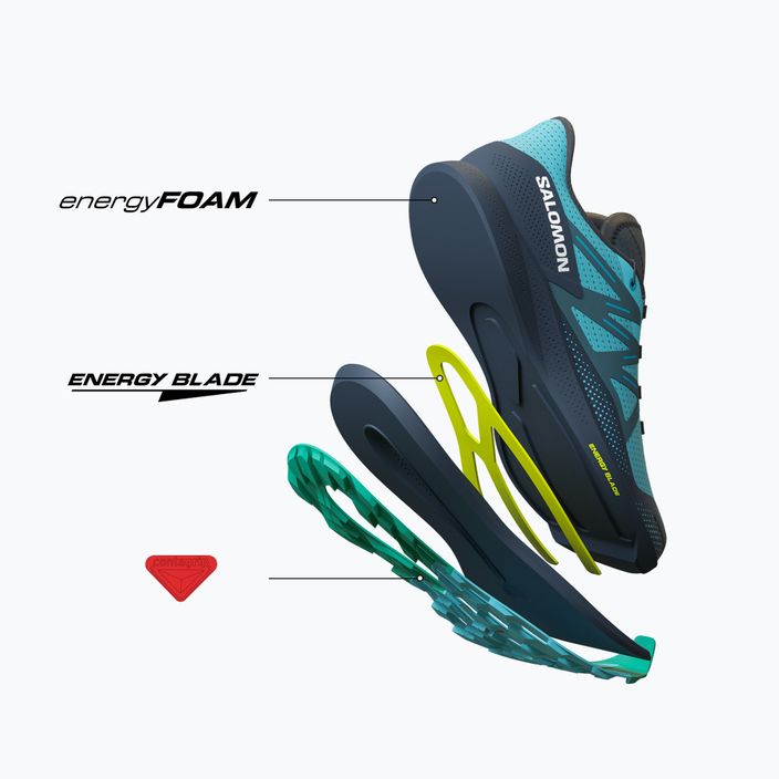Ανδρικά αθλητικά παπούτσια Salomon Pulsar Trail running black/china blue/arctic ice 17