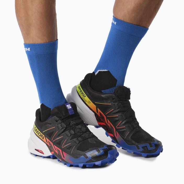 Ανδρικά παπούτσια για τρέξιμο Salomon Speedcross 6 GTX μαύρο / surf the web / κίτρινο ασφαλείας 4