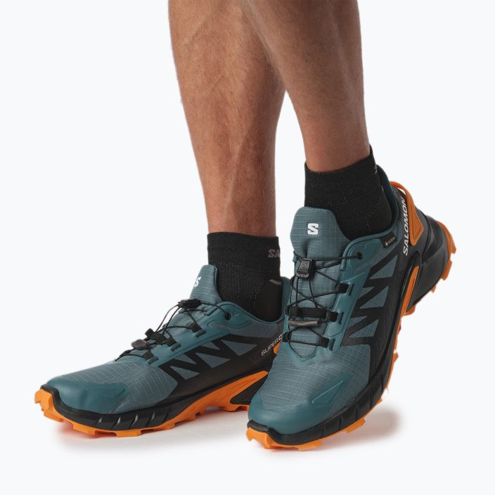 Ανδρικά παπούτσια για τρέξιμο Salomon Supercross 4 GTX stargazer/μαύρο/κουρκουμά 4
