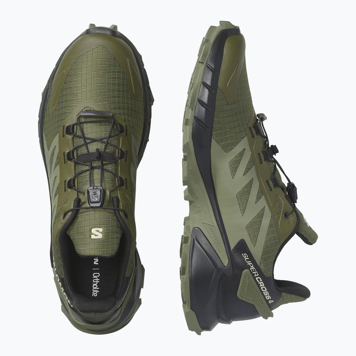 Ανδρικά παπούτσια για τρέξιμο Salomon Supercross 4 πράσινο L47205100 14