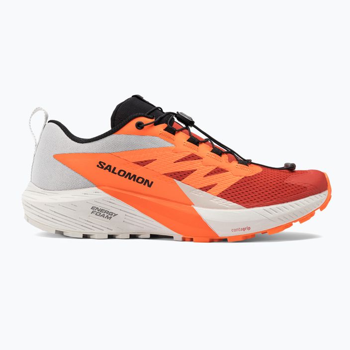 Ανδρικά παπούτσια τρεξίματος Salomon Sense Ride 5 lunar rock/shocking orange/fiery red 2