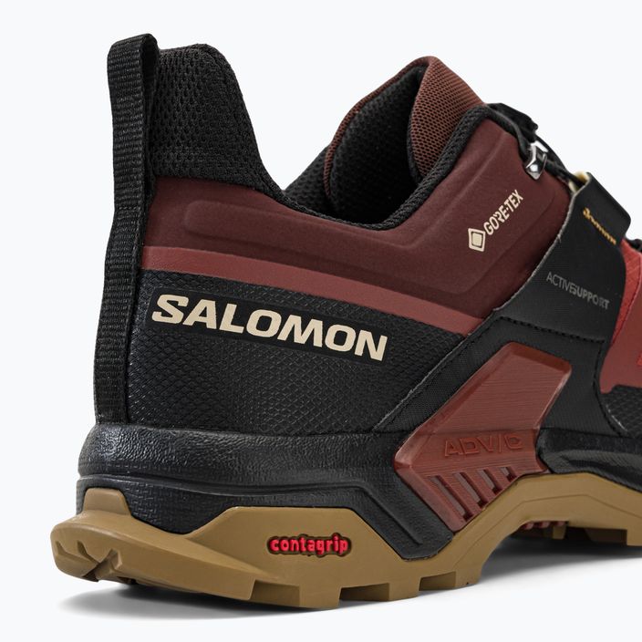 Ανδρικές μπότες πεζοπορίας Salomon X Ultra 4 GTX μπορντό L47352700 9