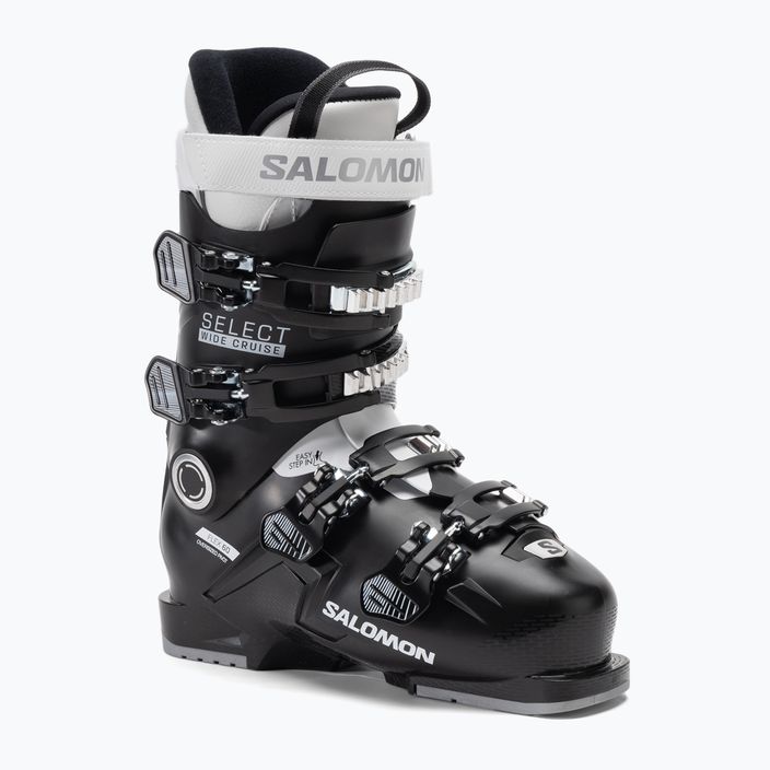 Γυναικείες μπότες σκι Salomon Select Wide Cruise 60 W μαύρο/λευκό/λευκό