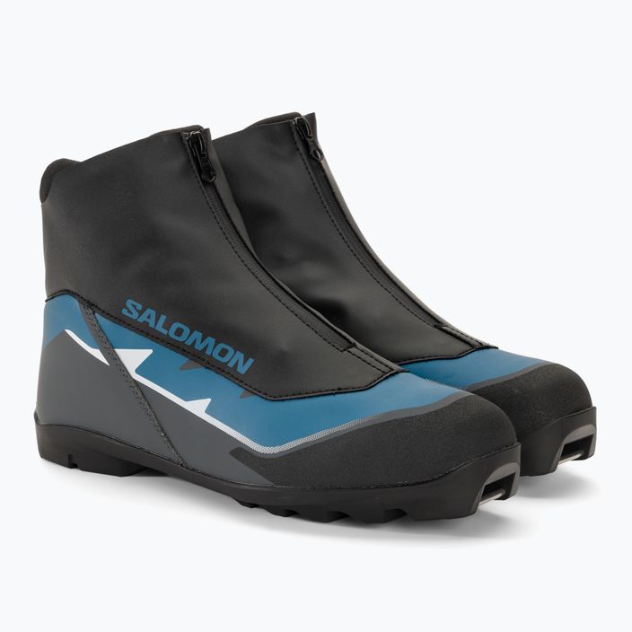 Ανδρικές μπότες cross-country σκι Salomon Escape μαύρο/castlerock/μπλε στάχτη 4