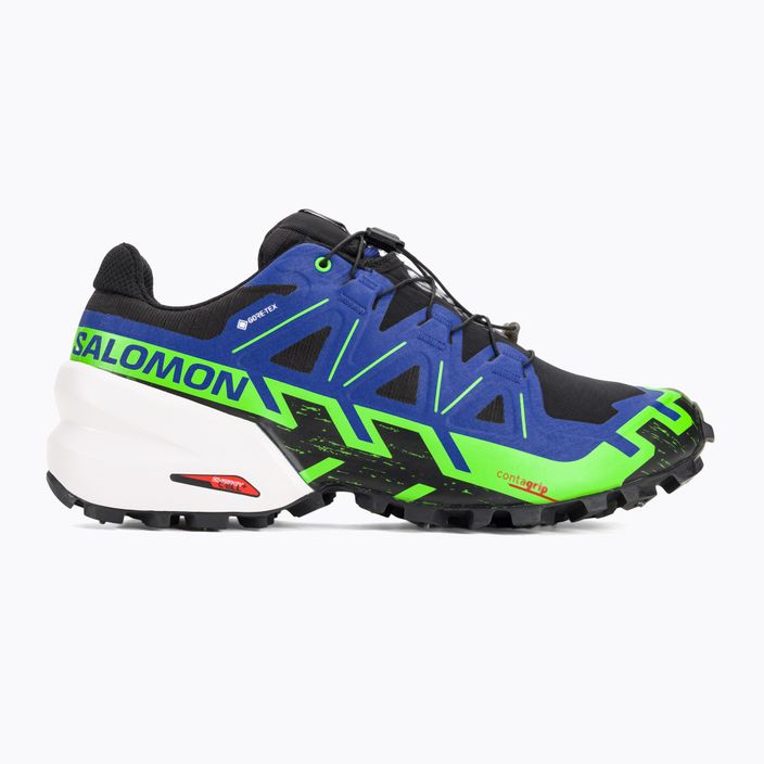 Ανδρικά παπούτσια για τρέξιμο Salomon Spikecross 6 GTX μαύρο/surf the web/green gecko 2