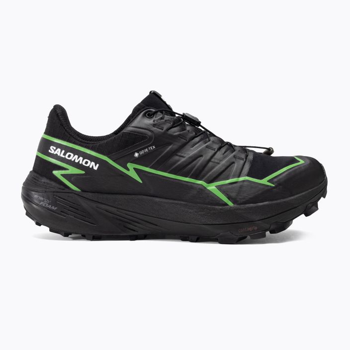 Salomon Thundercross GTX ανδρικά παπούτσια για τρέξιμο μαύρο/πράσινο γκέκο/μαύρο 4