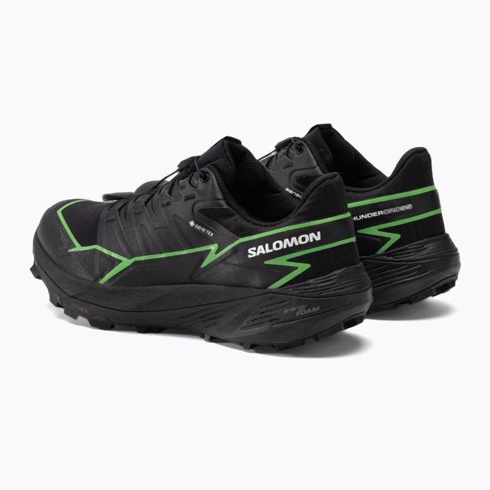 Salomon Thundercross GTX ανδρικά παπούτσια για τρέξιμο μαύρο/πράσινο γκέκο/μαύρο 5