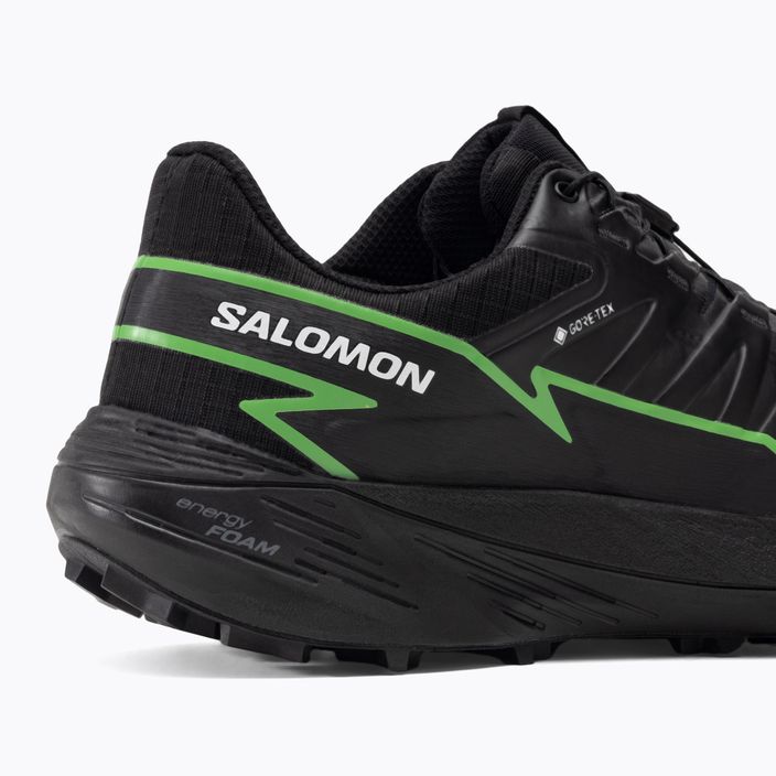 Salomon Thundercross GTX ανδρικά παπούτσια για τρέξιμο μαύρο/πράσινο γκέκο/μαύρο 11