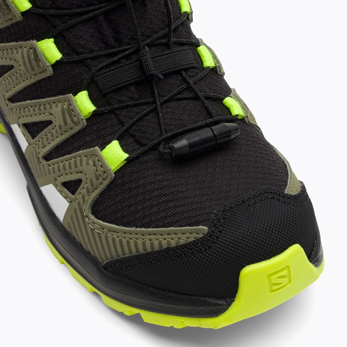 Salomon Xa Pro V8 Mid CSWP παιδικές μπότες πεζοπορίας μαύρο/βαθιά πράσινη/y 7