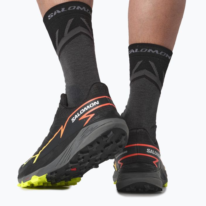 Salomon Thundercross ανδρικά αθλητικά παπούτσια για τρέξιμο μαύρο/ησυχαστική απόχρωση/φλογερό κοράλλι 4