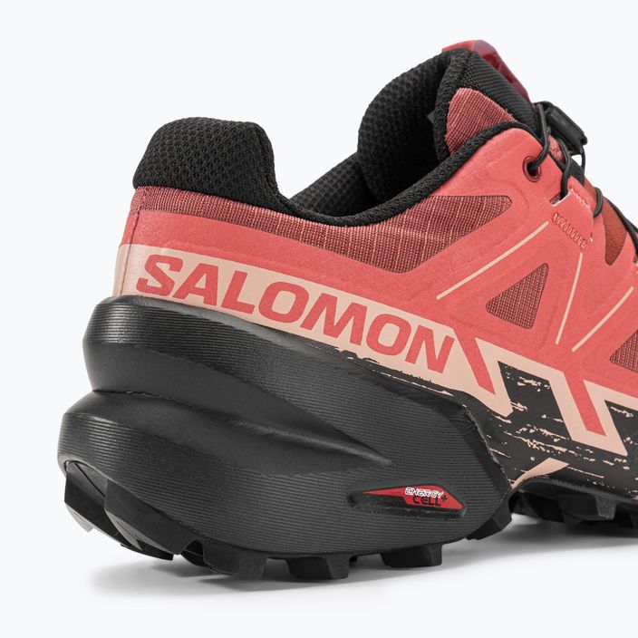 Salomon Speedcross 6 γυναικεία παπούτσια τρεξίματος από δέρμα αγελάδας/μαύρο/αγγλικό τριαντάφυλλο 12