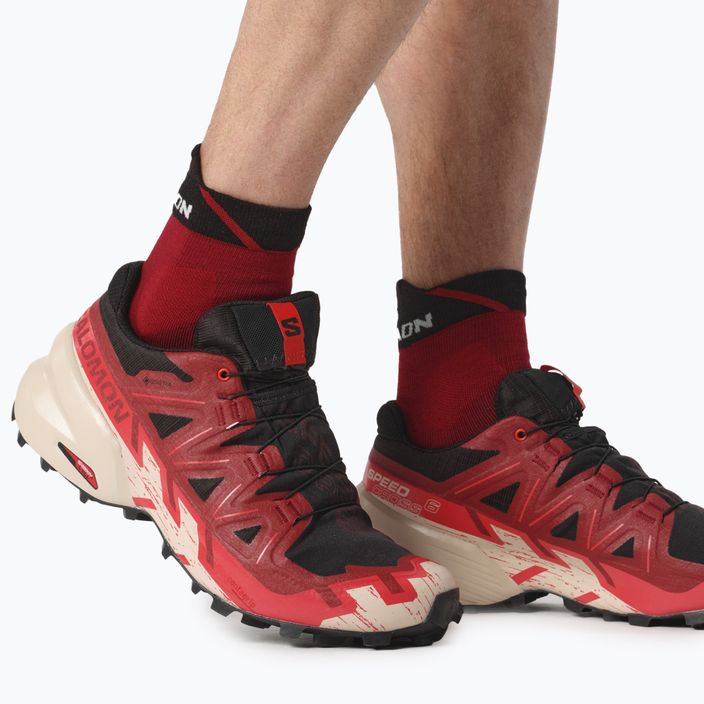 Salomon Speedcross 6 GTX ανδρικά παπούτσια για τρέξιμο μαύρο/κόκκινο ντάλια/κόκκινο παπαρούνα 2