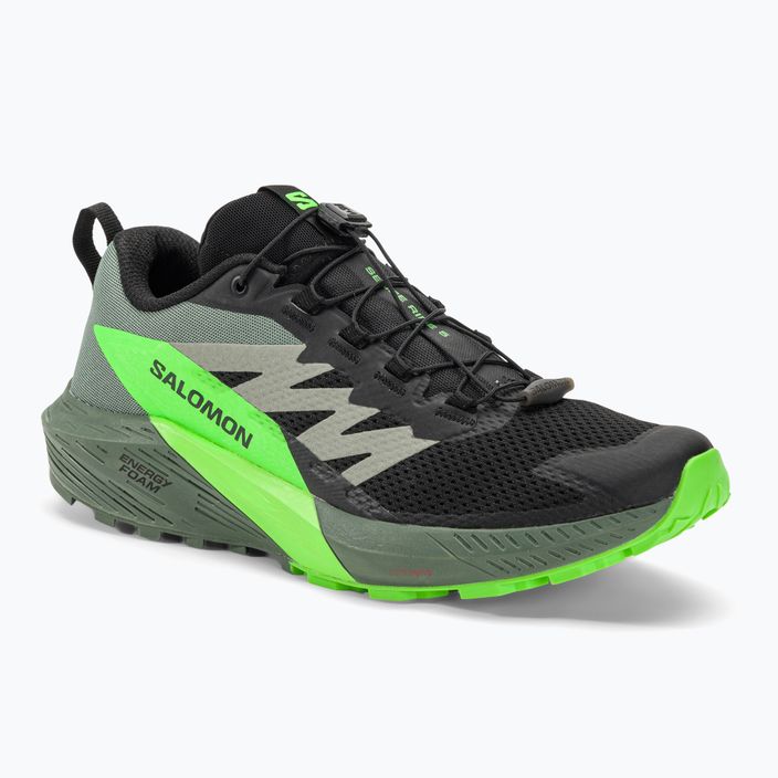 Ανδρικά αθλητικά παπούτσια τρεξίματος Salomon Sense Ride 5 μαύρο/λαυρένιο στεφάνι/πράσινο γκέκο