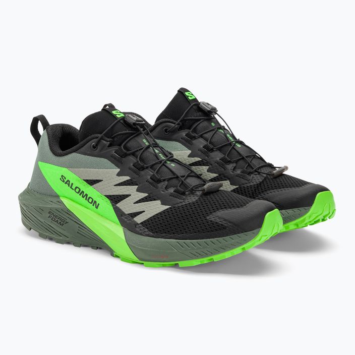 Ανδρικά αθλητικά παπούτσια τρεξίματος Salomon Sense Ride 5 μαύρο/λαυρένιο στεφάνι/πράσινο γκέκο 7